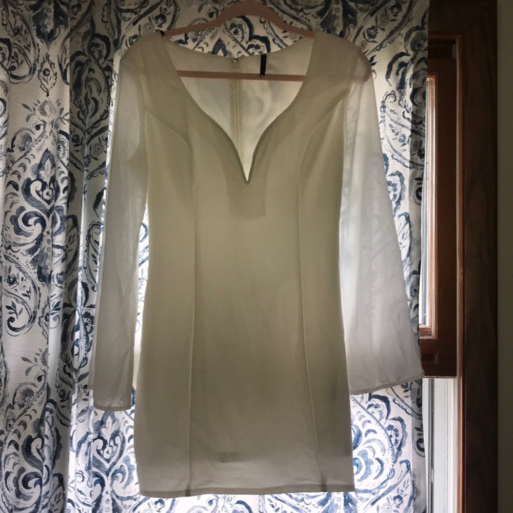 Long sleeve white dress